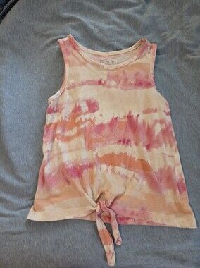 Place Pink & Orange Tie-Dye Girls Tank Top
